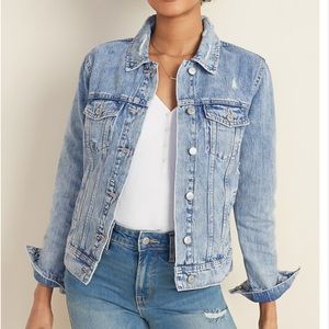 Old Navy Distressed Women’s Denim Jean Jacket
